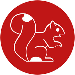 Sciuridae Vector icon which can easily modify or edit

