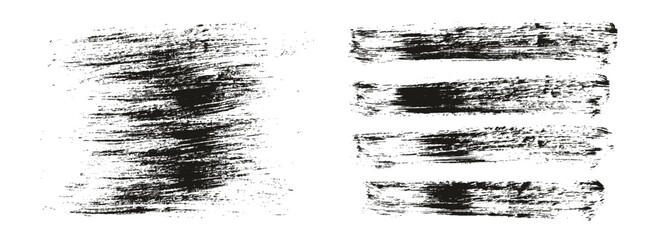 Round Brush Regular Long Background & Straight Lines Mix Artist Brush High Detail Abstract Vector Background Mix Set 