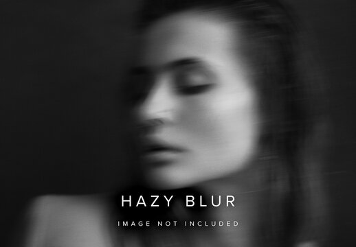 Hazy Blur Photo Effect Mockup
