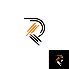 R letter creative fonts monogram icon symbol. Universal elegant luxury alphabet vector design