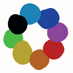 colorful background with circles