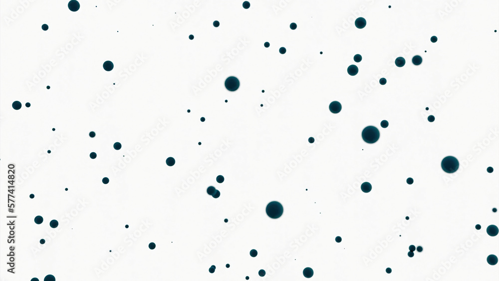 Poster abstract tiny circles falling down on a white background. design. moving particles creating effect o