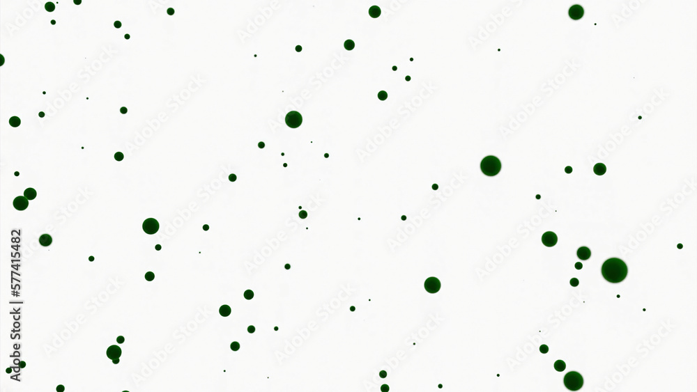 Poster abstract tiny circles falling down on a white background. design. moving particles creating effect o