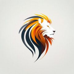 Simple Lion Head Logo Design