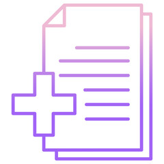 Medical history report icon