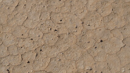 Climate change drought land. Global warming issue, cracked mud in the bottom of a river