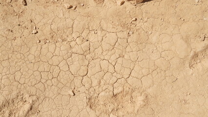 Climate change drought land. Global warming issue, cracked mud in the bottom of a river