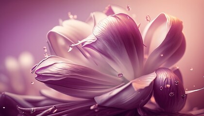 Beautiful crocus lilies illustration bouquet generative ai.