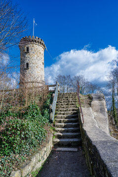 Wehrturm einer historischen Burg in Tecklenburg