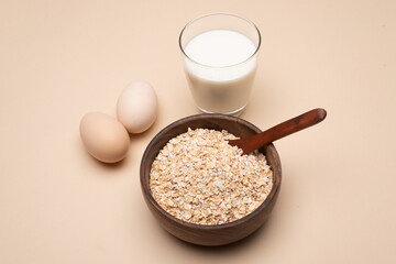 oatmeal with milk & eggs