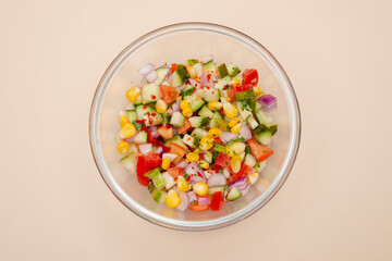 salad with tomatoes and cucumbers