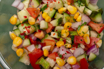 salad with vegetables