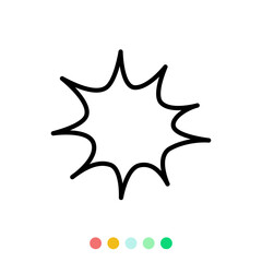 Speech bubbles linear vector element, Text balloon, Vector icon.