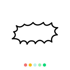 Speech bubbles linear vector element, Text balloon, Vector icon.