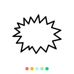Speech bubbles linear vector element, Text balloon, Vector icon.