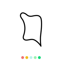 Speech bubbles linear vector element, Text balloon, Vector icon.