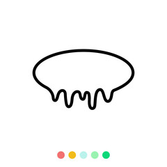 Speech bubbles linear vector element, Text balloon, Vector icon.
