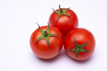 tomatoes on a white background