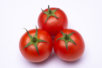 tomatoes isolated on white