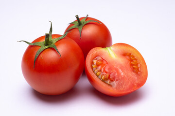 tomato on white background