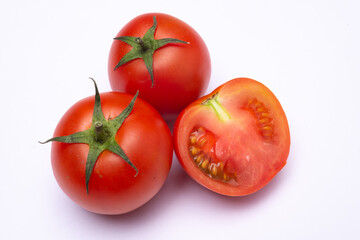 tomatoes isolated on white background