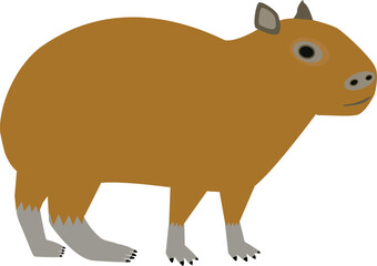 Capybara or masbro Simple Eps Vector Design that is easy to edit again