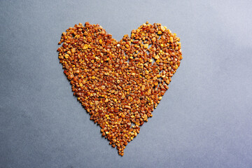 heart shaped amber