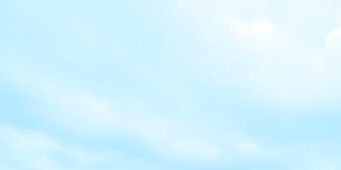 Beautiful soft feather clouds on blue sky with copy space. Vector illustrator