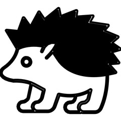 Porcupine Vector icon which can easily modify or edit

