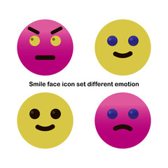 Smile face icon set different emotion.eps