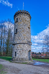 Turm einer historischen Burg in Tecklenburg