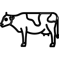 Bos taurus Vector icon which can easily modify or edit

