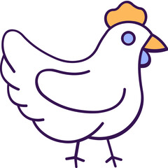 Chicken Vector icon which can easily modify or edit

