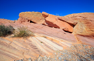 Pink striped cliff - Valley of Fire State Park, Nevada