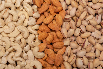 close up of a pile of nuts