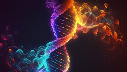 DNA double-helix created with Generative AI