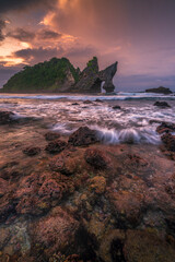 Sunrise view at Atuh Beach Nusa Penida Island Bali Indonesia