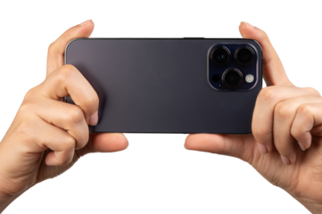 Close up of purple smartphone back view