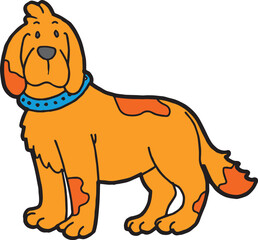 Vector illustration of a brown dog