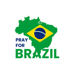 Pray for Brazil Vector Eps10