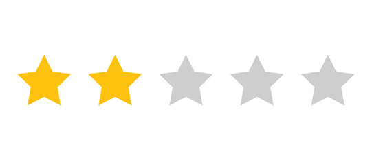 five stars rating with two stars given by customer for product review store rating review service rating