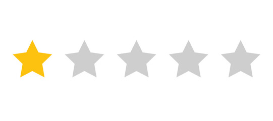 five stars rating with one star given by customer for product review store rating review service rating