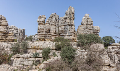Fototapeta na wymiar El Torcal, Naturschutzgebiet in Andalusien, Spanien 
