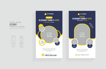 Home sale social media stories set