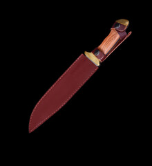 Bowie Knife isolate over black