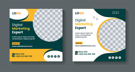 business instagram and facebook social media post banner template