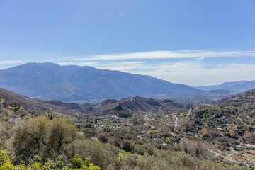 Fototapeta na wymiar Blick in die Berge der Sierra Nevada, Naturschutzgebiet in Andalusien, Spanien 