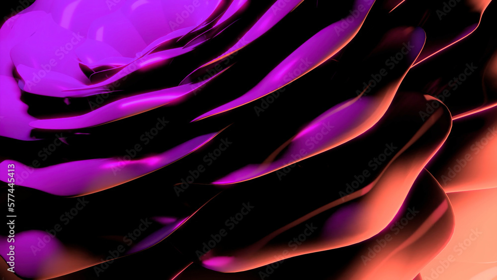 Poster abstract flowing bright colorful waves. design. gradient liquid substance in endless motion.