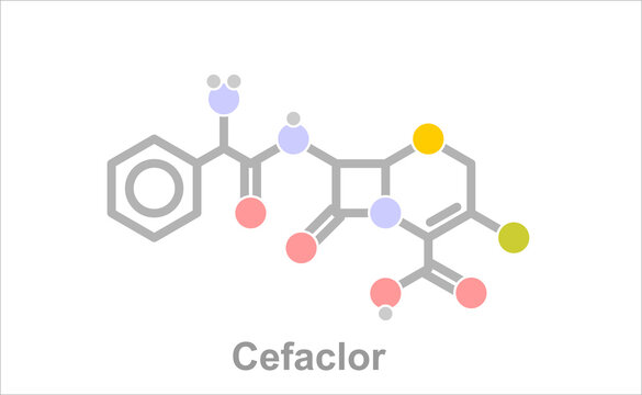 Simplified formula icon of cefaclor. 