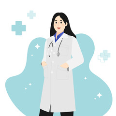 A female doctor character Vector